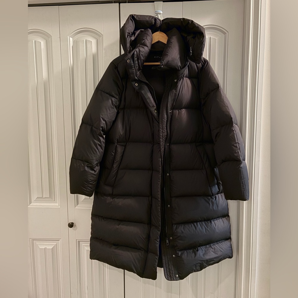 Kit & Ace size large new Aspen Repuff Down Jacket in Black Puffer Coat - Picture 10 of 10